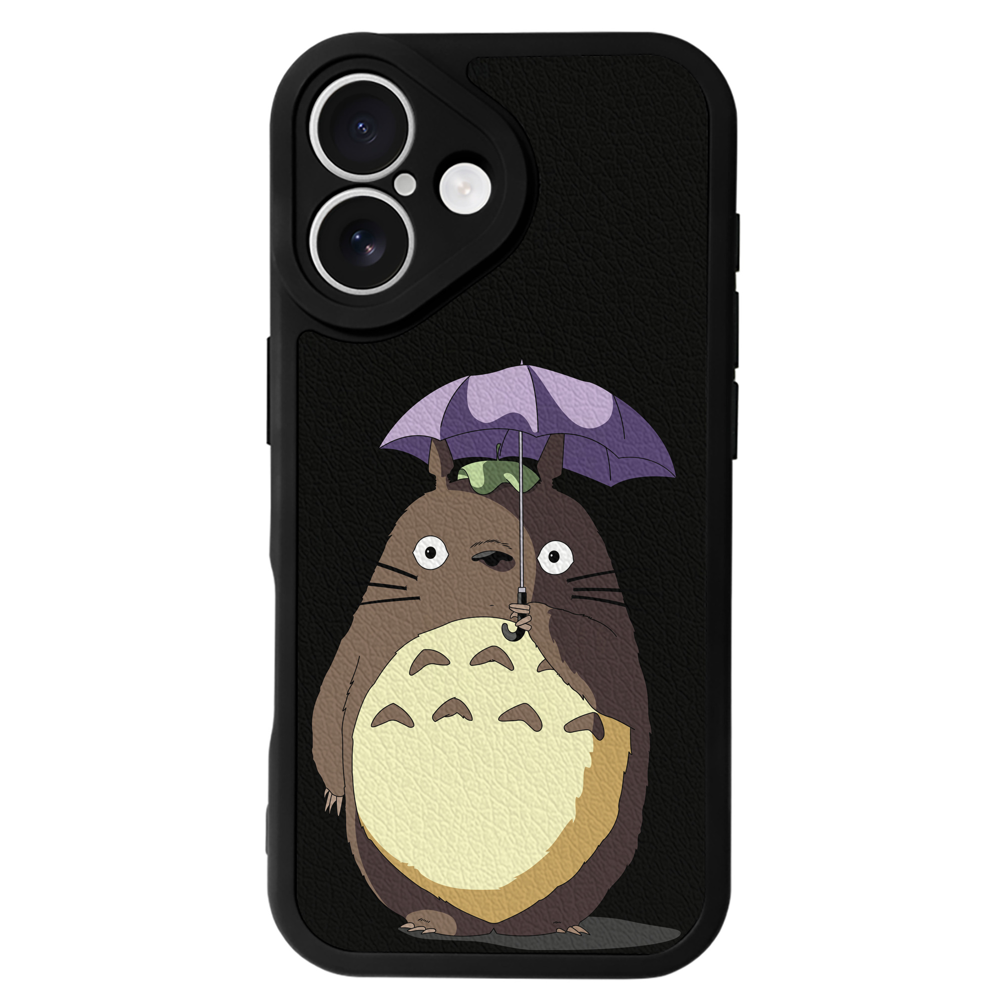 （画像用） となりのトトロ 草壁メイ 草壁サツキ My Neighbor Totoro Satsuki Kusakabe Mei Kusakabe 【iPhone 16シリーズ対応】シリコンスマホケース（レザー調） 材質：シリコン